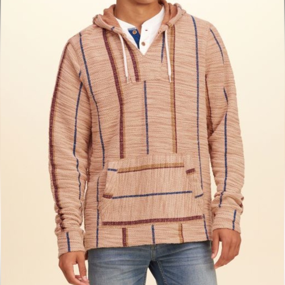 Hollister hippie pullover in Tan and Black men’s small- women’s medium